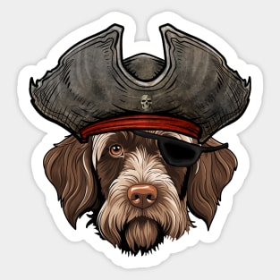 Funny Pirate Wirehaired Pointing Griffon Dog Sticker